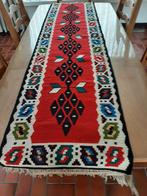 Kelim loper, 250x50cm, handgemaakt, Huis en Inrichting, Stoffering | Tapijten en Kleden, Gebruikt, Overige vormen, Zwart, 200 cm of meer