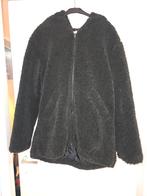 Zwarte teddy jas met rits, Ophalen of Verzenden, Zo goed als nieuw, Zwart