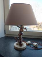 Schattige vintage tafellamp met kind en dieren, Gebruikt, Vintage, Ophalen of Verzenden, Minder dan 100 cm