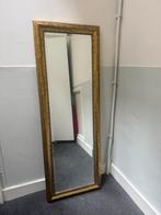 Mooie gouden spiegel, Huis en Inrichting, Woonaccessoires | Spiegels, Ophalen, Gebruikt, Rechthoekig, Minder dan 100 cm