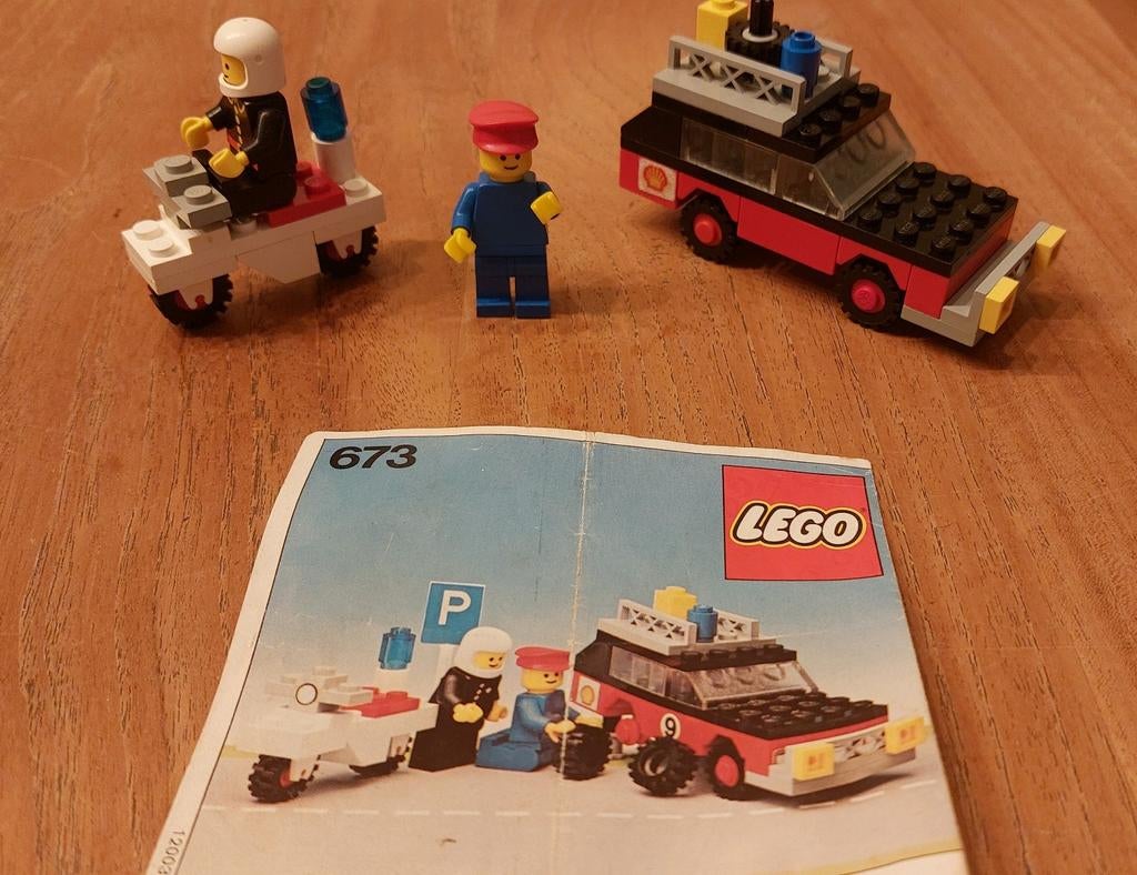 Lego 673 rallycar en motorbike uit 1978, Ophalen of Verzenden