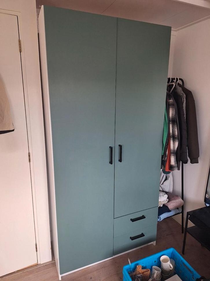 Kledingkast met hanggedeelte, planken en lades, Huis en Inrichting, Kasten | Kledingkasten, Gebruikt, 200 cm of meer, 50 tot 100 cm