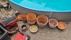 Bloempotten terracotta pot, Ophalen, Zo goed als nieuw, Rond