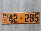Kentekenplaat 1932 Kansas USA Nummerplaat Nummerbord, Verzamelen, Ophalen of Verzenden, Gebruikt, Auto's