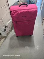 Roze Koffer met Wieltjes, Sieraden, Tassen en Uiterlijk, Koffers, Uitschuifbare handgreep, Gebruikt, 45 tot 55 cm, Zacht kunststof