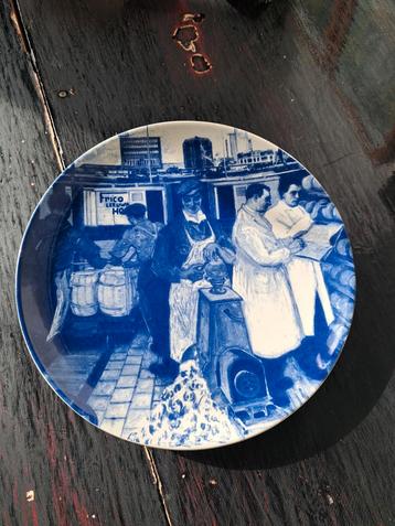 Vintage Friesland Frico Leeuwarden Blauw Delfts Bord beschikbaar voor biedingen