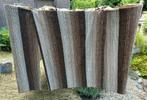 Vintage jaren 1980 bruin velours gordijn 75/195 x 220 (KG10), Ophalen of Verzenden, Gebruikt, Bruin, 200 cm of meer