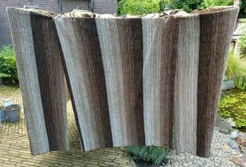 Vintage jaren 1980 bruin velours gordijn 75/195 x 220 (KG10) beschikbaar voor biedingen