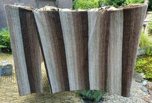 Vintage jaren 1980 bruin velours gordijn 75/195 x 220 (KG10), Huis en Inrichting, Stoffering | Gordijnen en Lamellen, Gebruikt