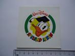 sticker Donald Duck eend strip Walt Disney spelend leren, Verzamelen, Stickers, Verzenden