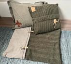 Plaid en kussen Knitware factory + kussen Stapelgoed, Huis en Inrichting, Ophalen of Verzenden, Zo goed als nieuw, Groen