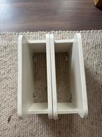 2 x vintage bedkastjes “floating”, Ophalen, Zo goed als nieuw, Hout