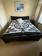 Mooi groot 2-persoons bed met pullman onderstel, Ophalen, Gebruikt, Zwart, Tweepersoons