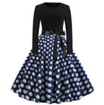 Blauw zwarte stippen jurk rockabilly retro dames jurkje, Kleding | Dames, Jurken, Verzenden, Nieuw, Overige kleuren, Knielengte