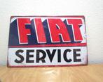 Fiat Service - Metalen Borden - Retro Vintage Bord, Nieuw, Ophalen of Verzenden