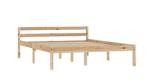 Bedframe massief grenenhout 180x200 cm, Ophalen, Gebruikt, Bruin, Tweepersoons