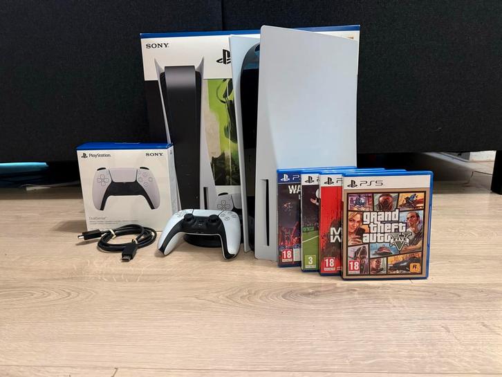 PlayStation 5 Disk Edition 1 TB, Spelcomputers en Games, Spelcomputers | Sony PlayStation 5, Zo goed als nieuw, Playstation 5