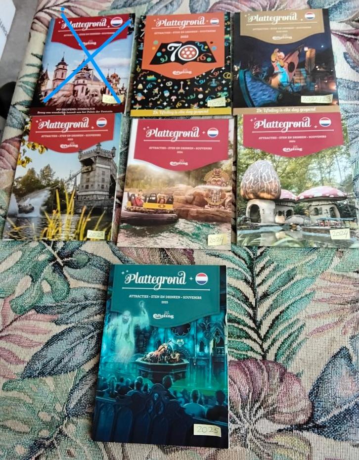 Efteling plattegronden, Verzamelen, Efteling, Zo goed als nieuw, Overige typen, Ophalen of Verzenden