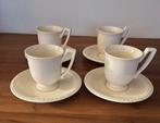 Recamier kopjes met schotes 4x, Ophalen of Verzenden, Zo goed als nieuw, Porselein, Kop en/of schotel