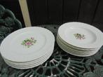 5x Diner en 7 x Diep bord Hutschenreuther met roze roosjes, Antiek en Kunst, Antiek | Servies los, Ophalen of Verzenden