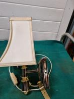 wandlamp chroom met schakelaar stoffen kap, Ophalen of Verzenden