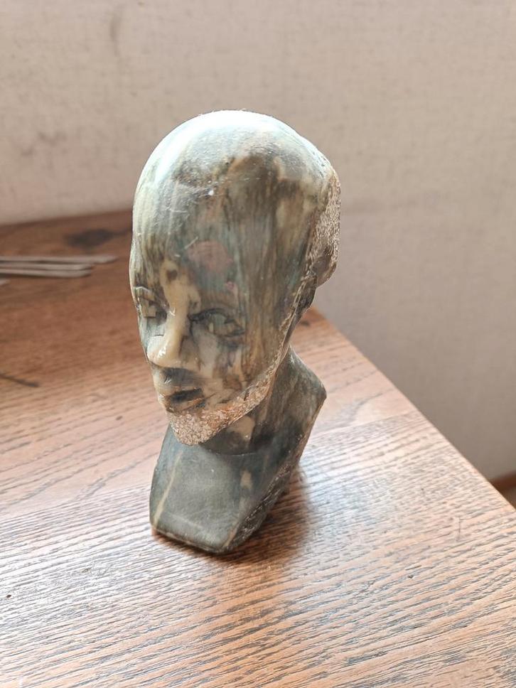 Stenen Buste - Hoofd, Antiek en Kunst, Kunst | Beelden en Houtsnijwerken, Ophalen of Verzenden