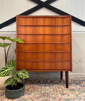 Deense Vintage Ladekast Retro Teak beschikbaar voor biedingen
