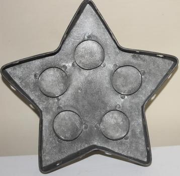  	 Metalen kerstster voor 5 waxinelichtjes - 117168 beschikbaar voor biedingen