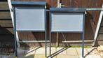 2 antraciete screens te koop met buitenbediening., Tuin en Terras, Zonneschermen, Ophalen of Verzenden, Zo goed als nieuw, 150 tot 300 cm