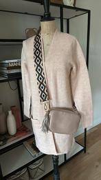 Natuur tint leren tas met mooie riem nieuw, Ophalen of Verzenden, Zo goed als nieuw, Bruin, Handtas