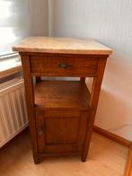 Eiken oud nachtkastje, Huis en Inrichting, Slaapkamer | Nachtkastjes, Ophalen, Gebruikt, Minder dan 45 cm, 70 cm of meer