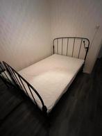 Metalen bedframe 140cm incl lattenbodem, Huis en Inrichting, Ophalen, Gebruikt, Zwart, 140 cm