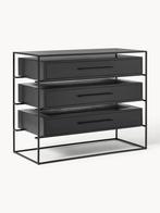 Gezocht: Westwing ‘Lyle’ ladenkast - Zwart metaal, Ophalen, 50 tot 100 cm, Zo goed als nieuw, Metaal