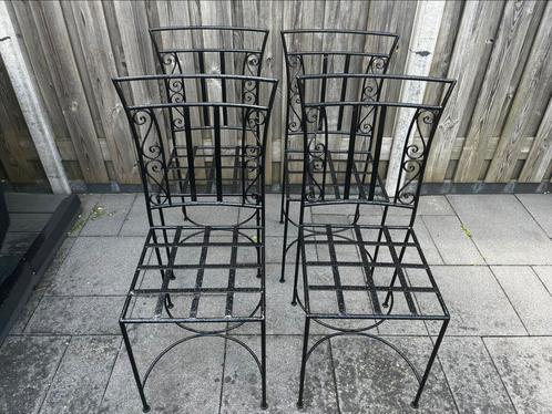 Set van 8 Marokkaanse stoelen + tafel, Tuin en Terras, Tuinstoelen, Gebruikt, Metaal, Ophalen
