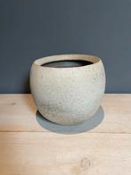 Grijze ronde bloempot - 16cm, Tuin en Terras, Gebruikt, Rond, Binnen, Ophalen of Verzenden