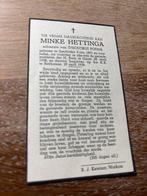 Hettinga Minke 1891 Sandfirden 1958 Gaast Bakhuizen x Popma, Ophalen of Verzenden, Bidprentje