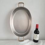 Wegro Dikwandige grote koperen ovenschaal braadslee pan, Ophalen of Verzenden, Gebruikt, Rvs, Koekenpan of Braadpan