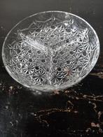Vintage Franse persglazen hapjesschaal 'Daisy&Button', Ophalen of Verzenden