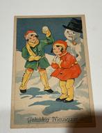 Oude Kinderkaart Gelukkig Nieuwjaar. (2), Verzamelen, Ansichtkaarten | Themakaarten, Verzenden, 1940 tot 1960, Ongelopen, Feest(dag)