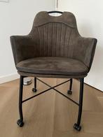 4 eetkamer stoelen op wielen, Huis en Inrichting, Stoelen, Ophalen, Overige kleuren, Zo goed als nieuw, Vier