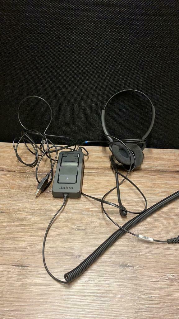 ZGAN Headset Jabra BIZ 2300 en link 850, Computers en Software, Headsets, Zo goed als nieuw, Over-ear, Bedraad, Ophalen of Verzenden