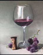 Stilleven met Wijn en Druiven, Antiek en Kunst, Ophalen of Verzenden