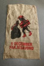 Vintage 5 december pakjesavond jute zak Zwarte Piet, Ophalen of Verzenden, Zo goed als nieuw