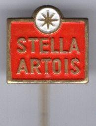 Stella Artois rood op koper bieren speldje ( N_192 ), Verzamelen, Speldjes, Pins en Buttons, Zo goed als nieuw, Speldje of Pin