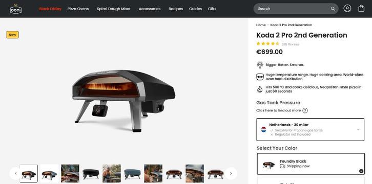 Ooni Koda 2 Pro – nieuw in doos + cover (nooit gebruikt), Tuin en Terras, Pizzaovens, Nieuw, Ophalen of Verzenden