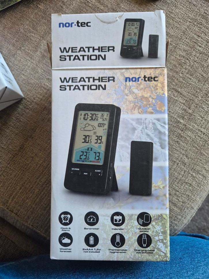 Nor-Tec Weerstation - Nieuw in doos!, Audio, Tv en Foto, Weerstations en Barometers, Nieuw, Weerstation, Ophalen of Verzenden