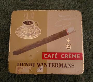Blikje van Café Crème Henri Wintermans. Afm. 8,5x8x1,5 cm.