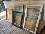 Hardhouten kozijnen met dubbel glas, Doe-het-zelf en Verbouw, Kozijnen en Schuifpuien, Raamkozijn, Ophalen of Verzenden, Inclusief glas
