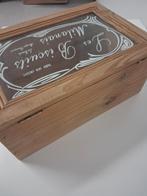 Vintage Houten Koektrommel Les Biscuits, Minder dan 50 cm, Gebruikt, Minder dan 50 cm, Minder dan 50 cm