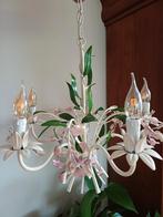 Franse Brocante Lamp Luster bloemen rozen veranda, Antiek en Kunst, Ophalen of Verzenden